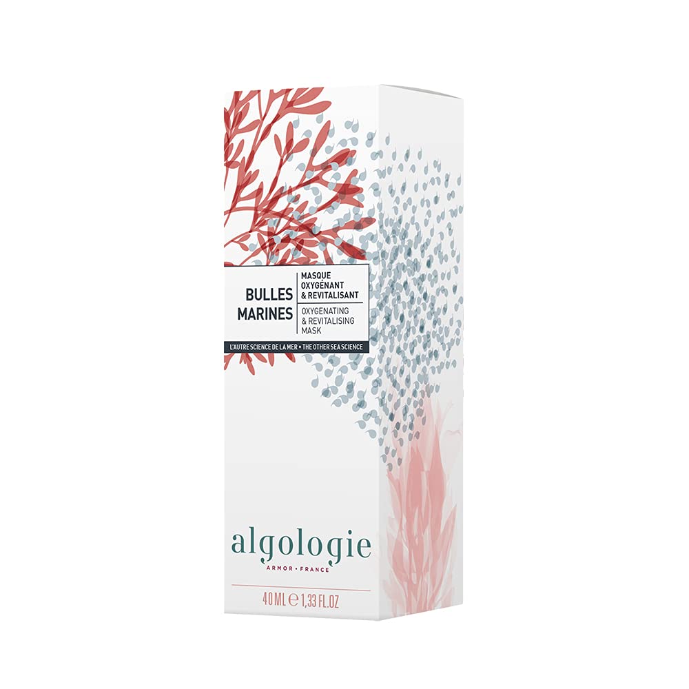 ALGOLOGIE ARMOR France Marine Bubbles Oxygenating & Revitalizing Face Mask - Hydrating & Detoxifying Skincare for Dry & Dull Skin - Perfect for Spa Days & At-Home Self Care
