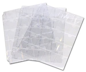 25 Vinyl Pages with 20 Pockets for 2x2 Coin Holders - Perfect for Coin Collectors, Storage & Organization | Durable & Acid-Free for Long-Term Protection