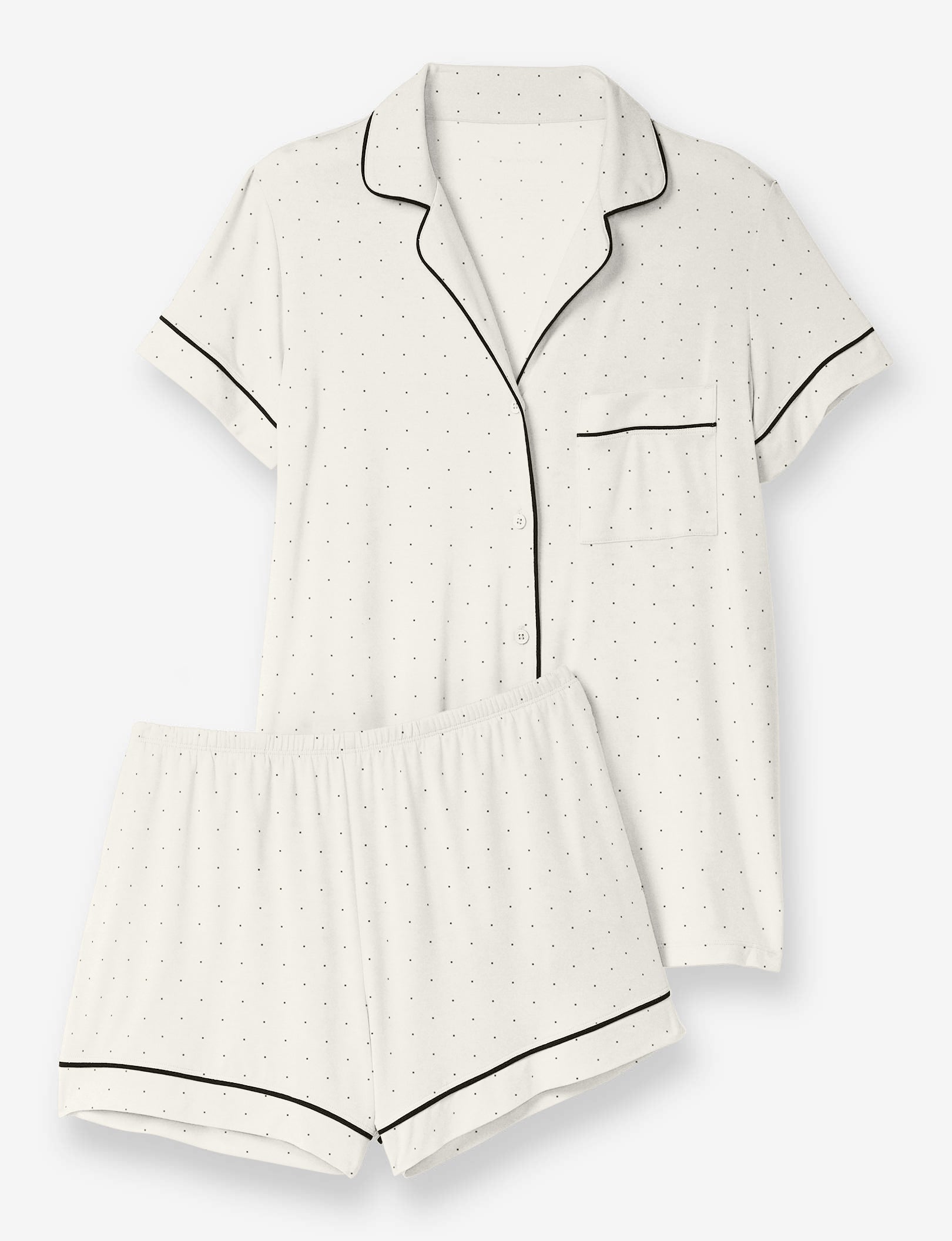 Women's Soft Cotton Pajama Set - Short Sleeve Sleep Shirt & Lounge Shorts for Comfortable Sleep & Relaxation | Perfect for Nightwear, Lounging at Home, and Summer Vacation