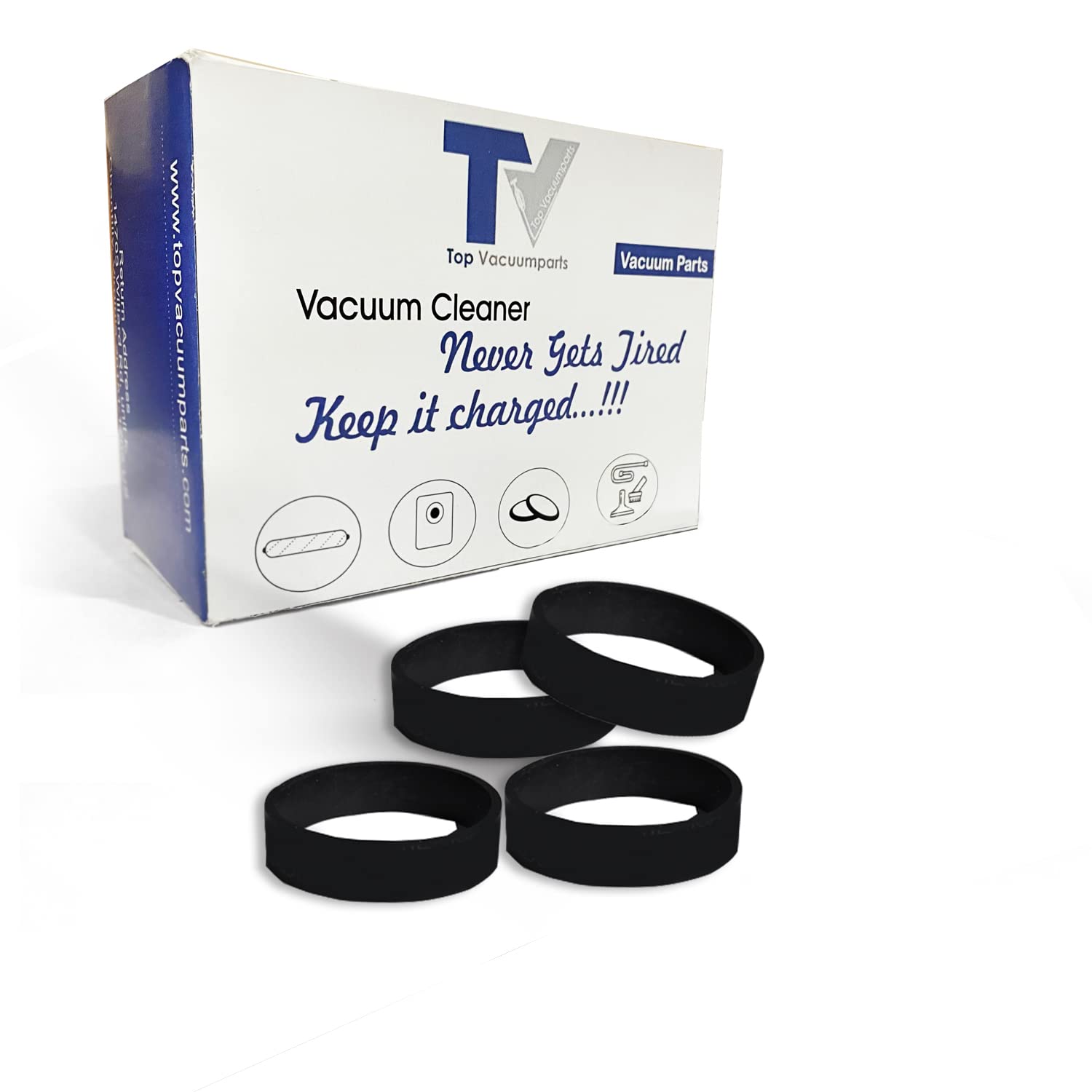 4 Pack Replacement Belts for Dirt Devil Hand Vacuum Model 103 - Compatible with Part 17397 - Perfect for Quick Vacuum Repairs and Maintenance at Home or Office