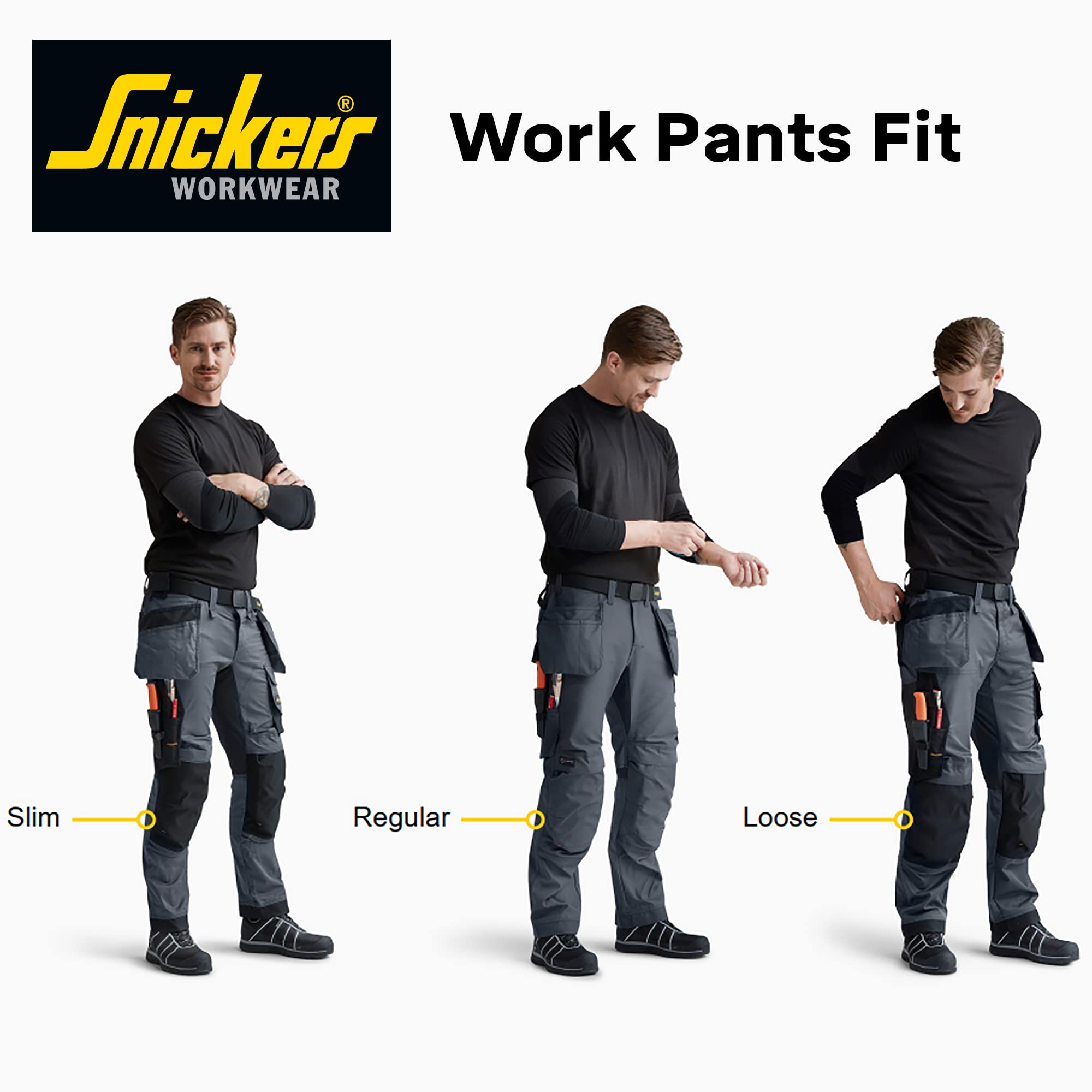 RuffWork Canvas Work Pants with Holster Pockets - Durable Black Workwear for Men (Size 42/30) | Perfect for Construction, Carpentry & Outdoor Jobs