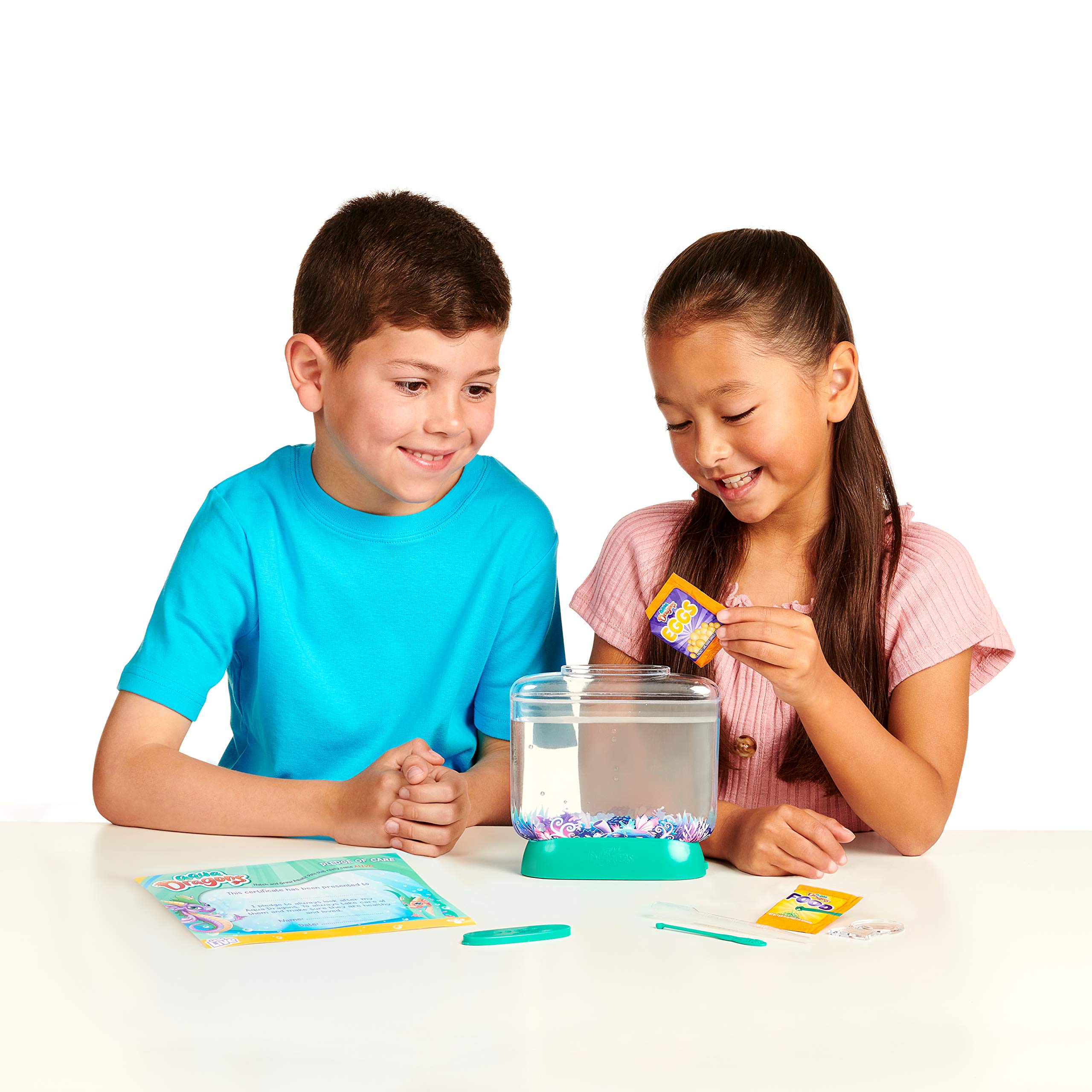 Little Live Aqua Dragons Deep Sea Habitat Kit - Real Aquatic Pets for Kids, Self-Cleaning Ecosystem Tank with Live Sea Monkeys - Fun Educational STEM Toy for Children Ages 6+ (Perfect for Bedroom Decor & Science Learning)