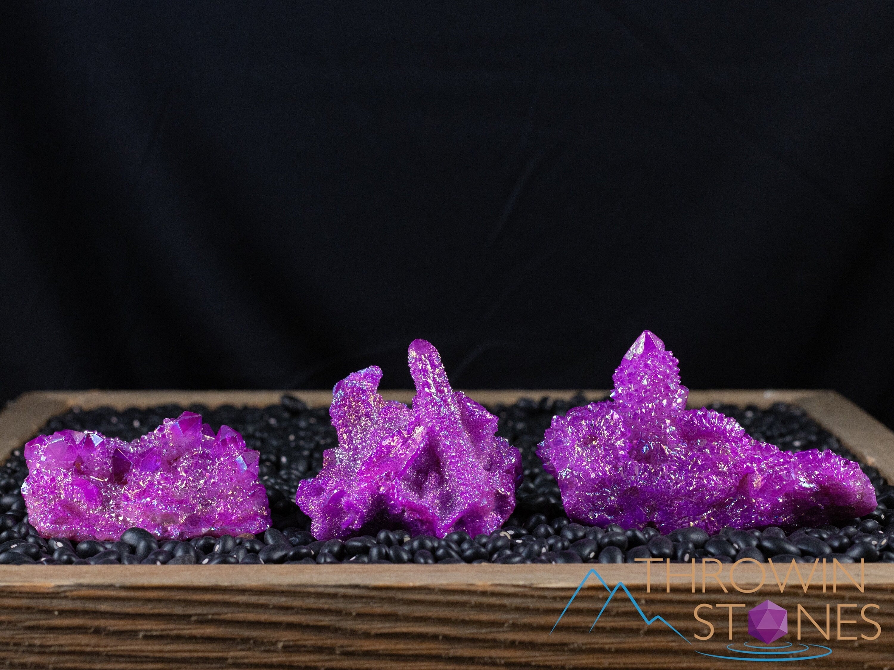 Natural Pink Ruby Aura Quartz Crystal Cluster - Rainbow Spirit Quartz for Healing & Meditation | Home Decor, Office Feng Shui, Gift for Crystal Lovers (E2141)