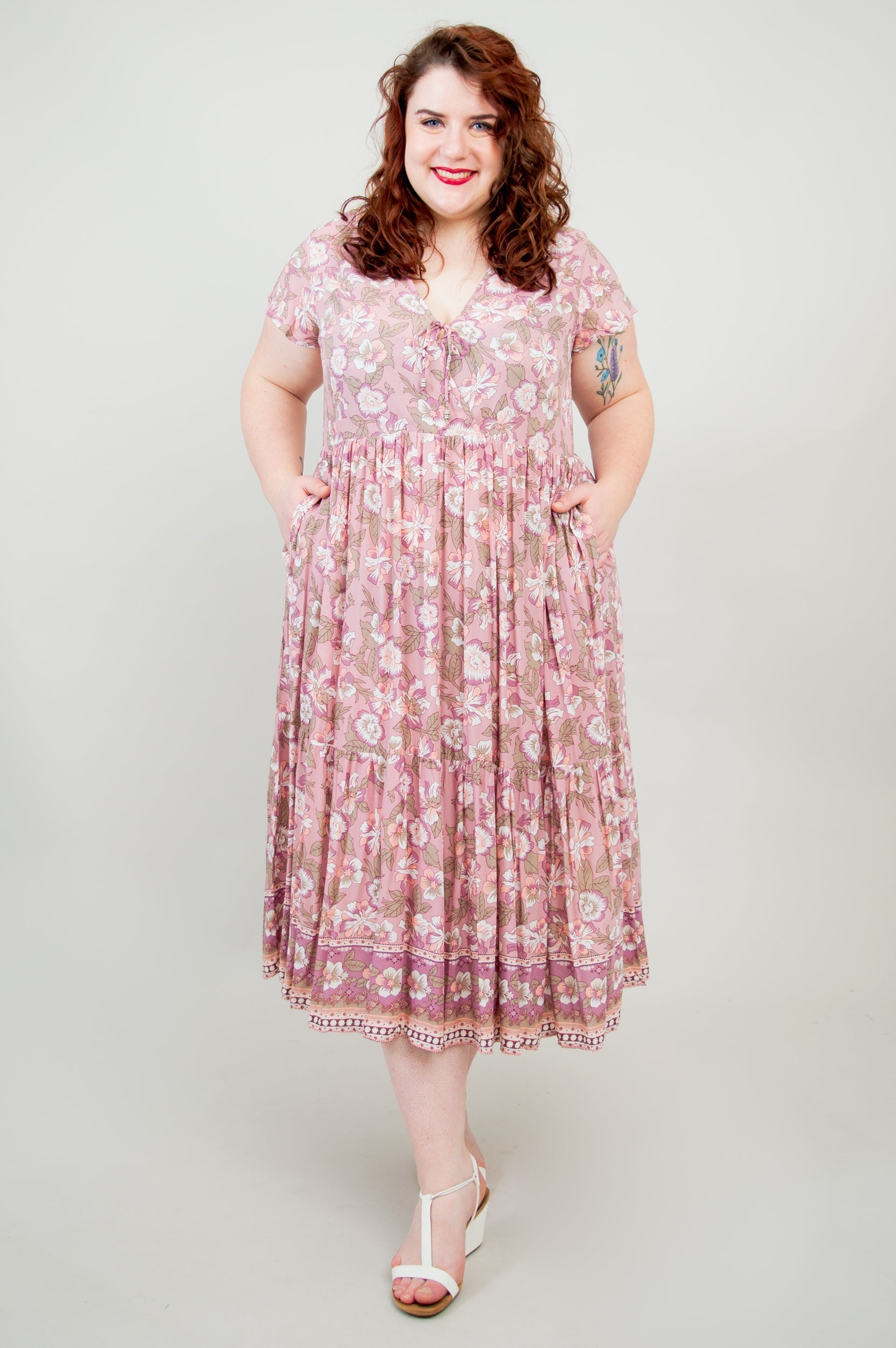 Julie Dress - Elegant Floral Print Summer Dress for Women | Perfect for Beach Vacations, Parties & Casual Outings