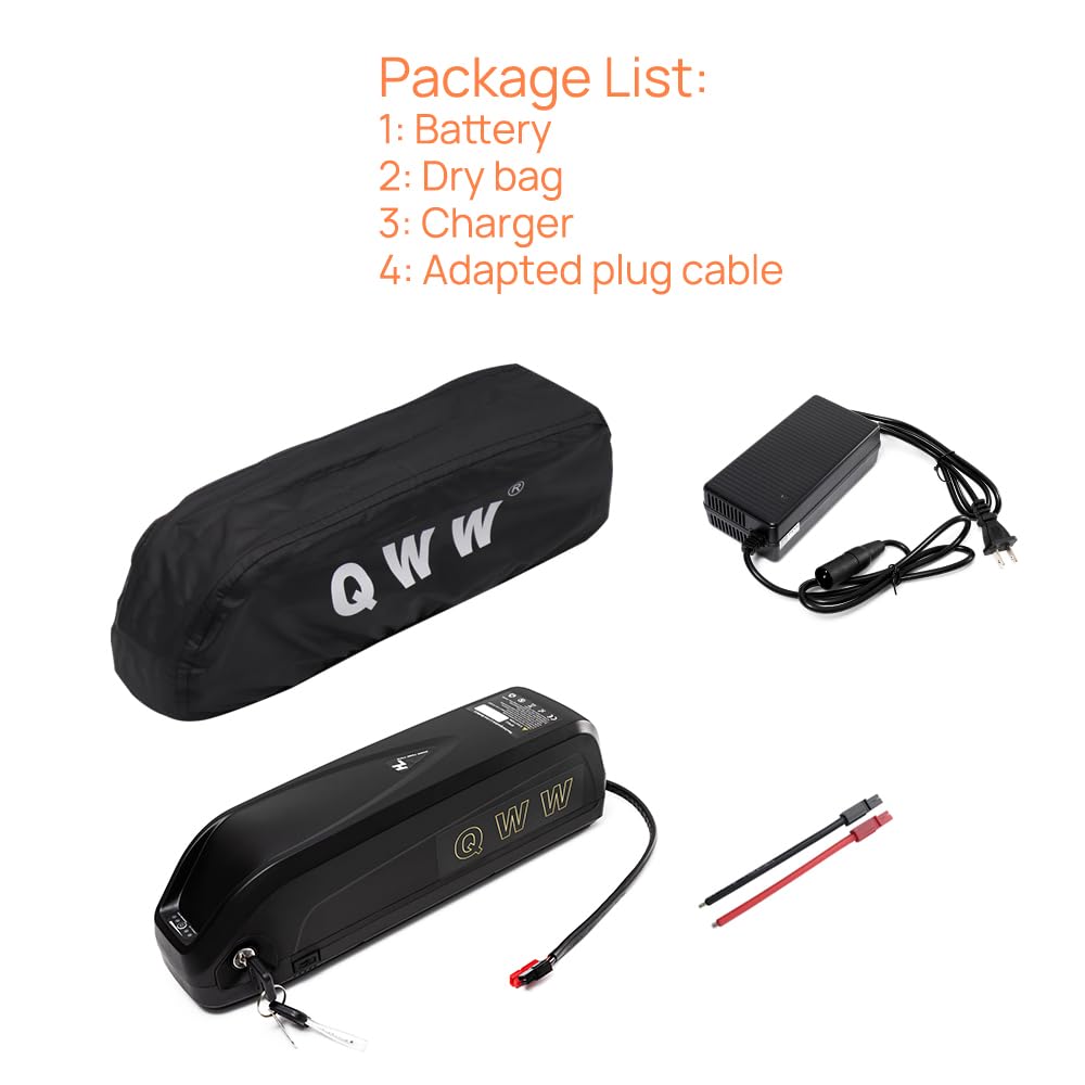 48V 25Ah 13Ah Mini Lithium Battery for 100W-1200W Electric Bike - Fast Charging 2A Charger Included - Perfect for Commuting, Off-Road Adventures & Long-Distance Riding