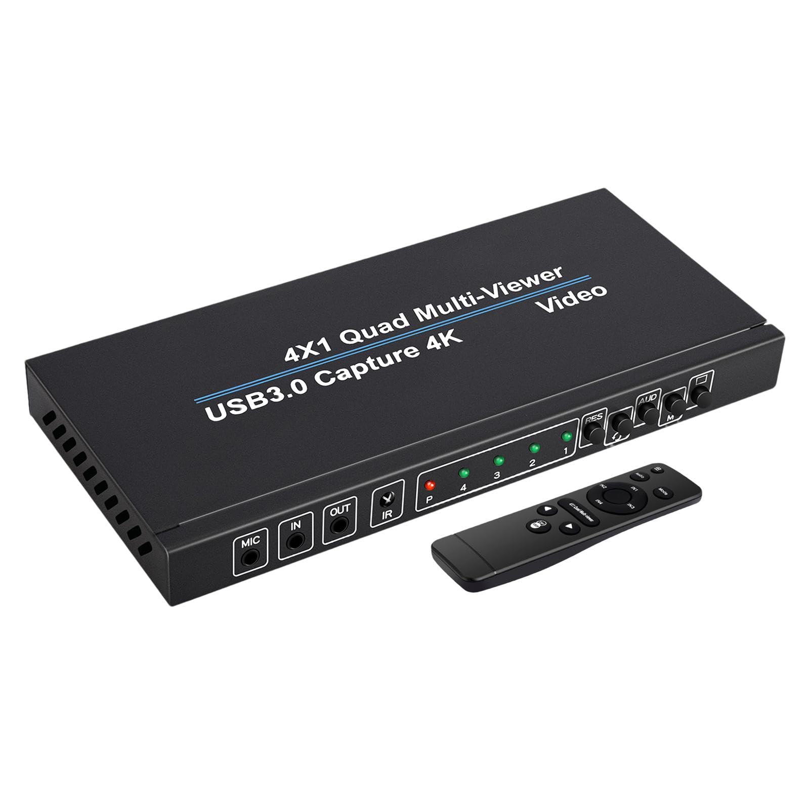 Samuliy USB Video Capture Card - 1080p 60fps HDMI Game Capture Device with Audio for PC, Mac, PS4, Xbox - Live Streaming & Recording for Twitch, YouTube, OBS - Includes Remote Control for Easy Operation