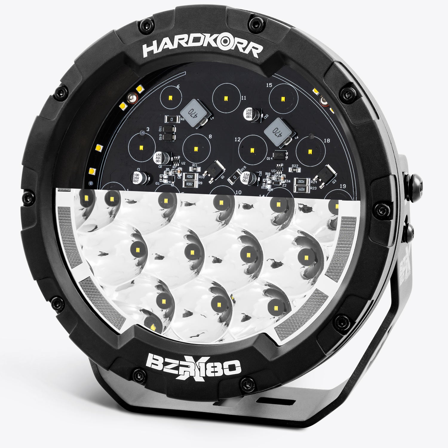 BZR X Series 7 LED Driving Light (Single) - High Power Off-Road LED Light Bar for Trucks, Jeeps & ATVs - Perfect for Night Driving, Off-Roading & Adventure