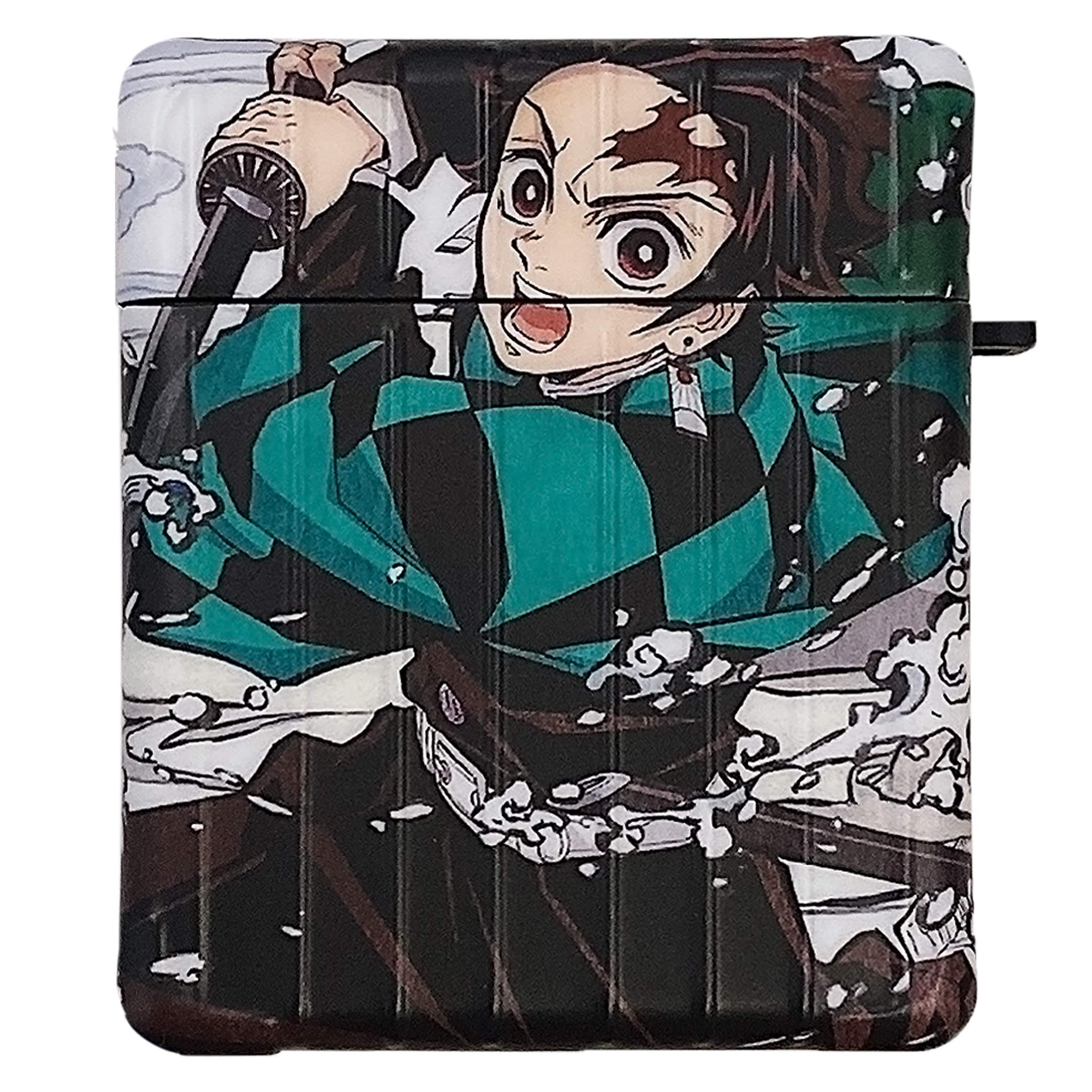 VARWANEO Demon Slayer Kamado Tanjirou Anime AirPods 1/2 Case - Protective Cover with IMD Technology for Bluetooth Earphones | Perfect Gift for Anime Fans & AirPods Protection | Home, Office, Travel Use