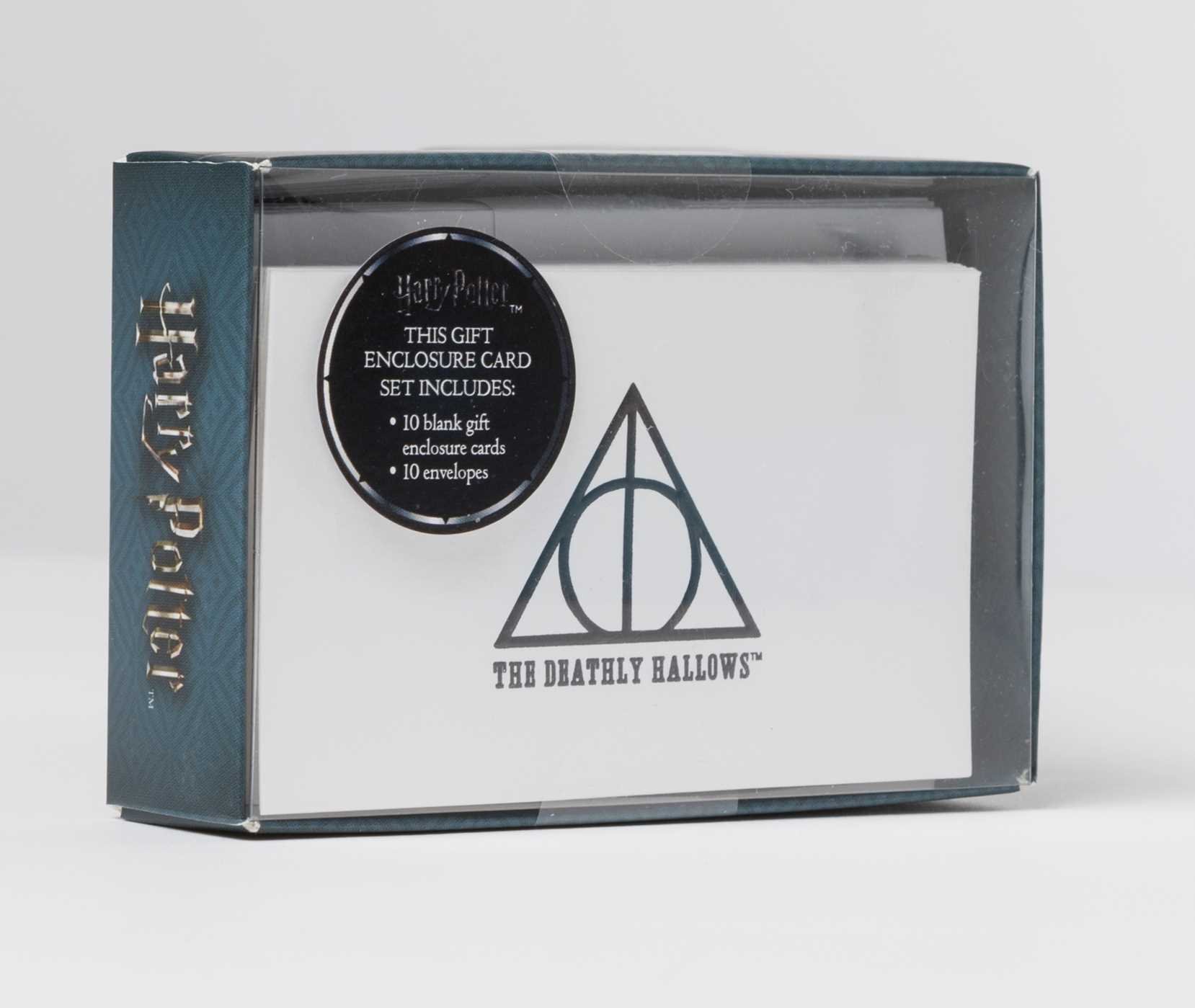 Harry Potter Deathly Hallows Foil Gift Cards Set of 10 - Collectible Enclosure Cards for Birthday, Christmas & Special Occasions - Perfect for Potterhead Gifts and Party Favors