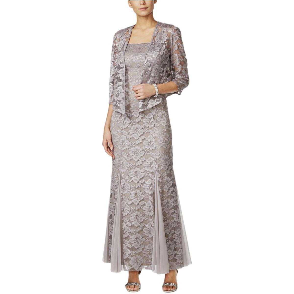 R&M Richards Women's Floral Embroidered Midi Dress - Elegant Spring Summer Casual & Wedding Guest Dress with V-Neck & 3/4 Sleeves | Perfect for Garden Parties, Bridal Showers & Formal Occasions