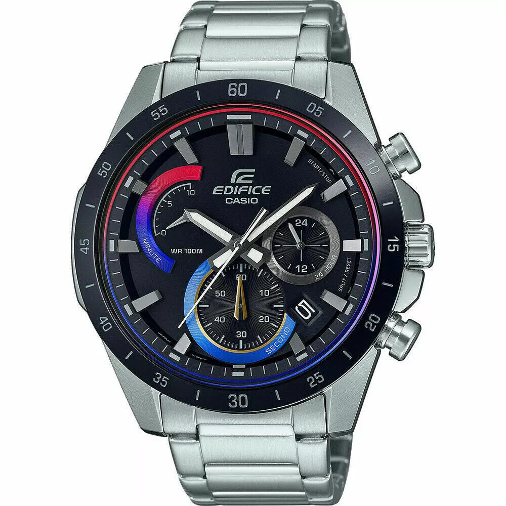 Casio EFR573HG Men's Stainless Steel Watch - Water Resistant, Chronograph, Date Display - Perfect for Business, Casual & Outdoor Activities