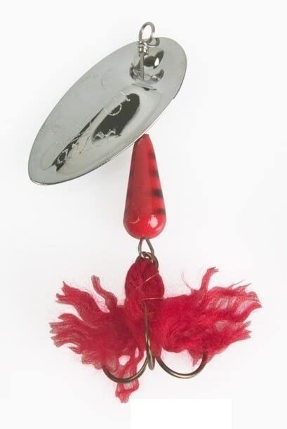 15g Red Flake Peach Fishing Spoon Rotating Spinner Lure - Perfect for Bass, Trout, and Freshwater Spinning Fishing