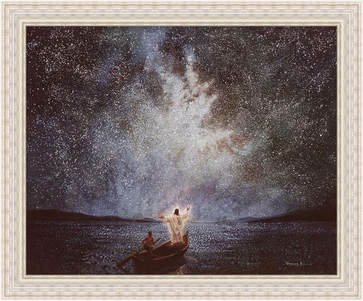 Calm and Stars Large Wall Art - Modern Abstract Canvas Painting for Living Room, Bedroom & Office Decor - Perfect for Home, Office & Meditation Spaces