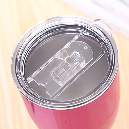 14 oz Double Wall Vacuum Insulated Stainless Steel Wine Tumbler with Lid - Funny Owl Design 