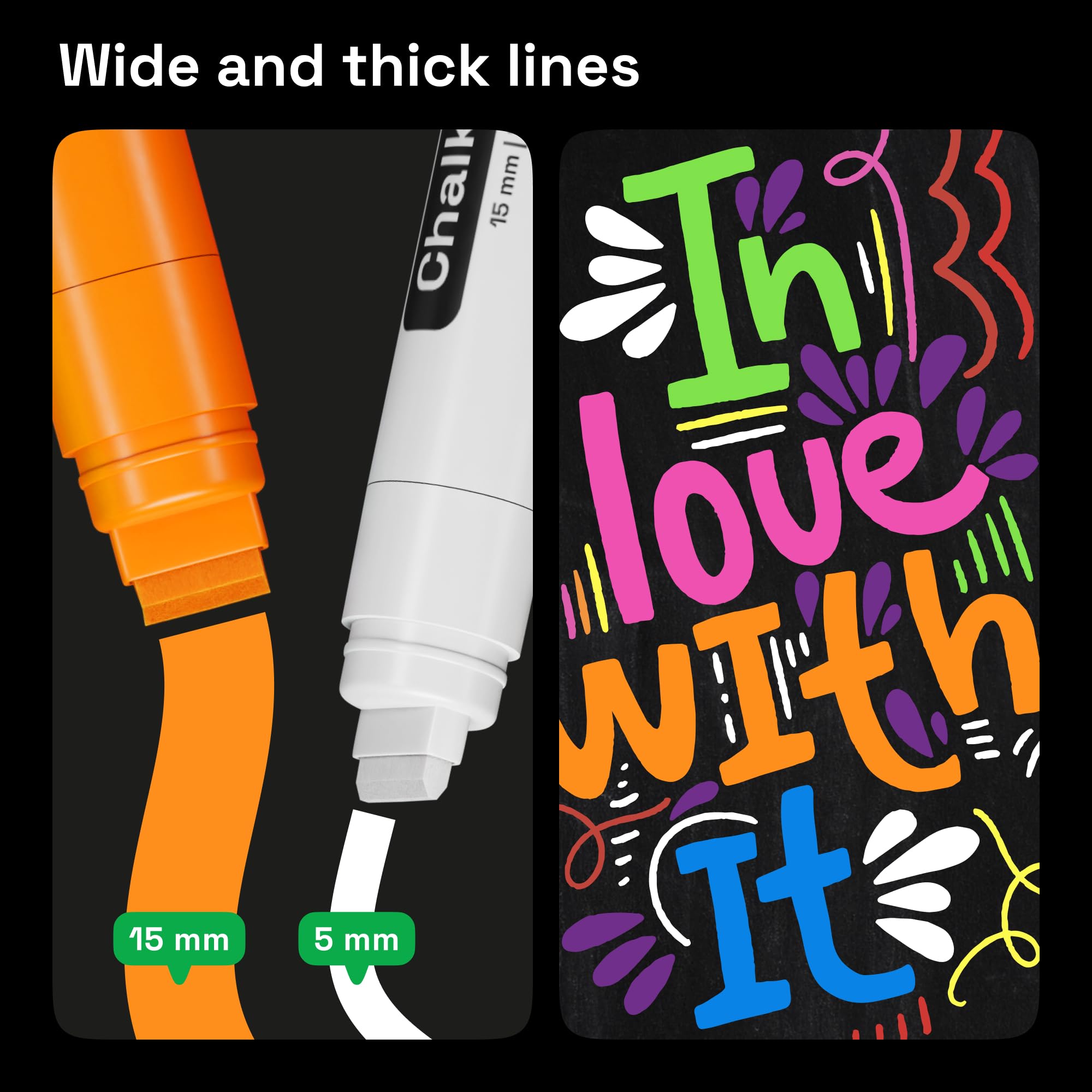 ARTISTRO 8 Pack Jumbo Liquid Chalk Markers - Pre-Activated Erasable White Chalk Markers for Glass, Signs, Windows, Cars & Chalkboards - Perfect for Kids, Adults, Restaurants, Cafes & DIY Home Decor Projects