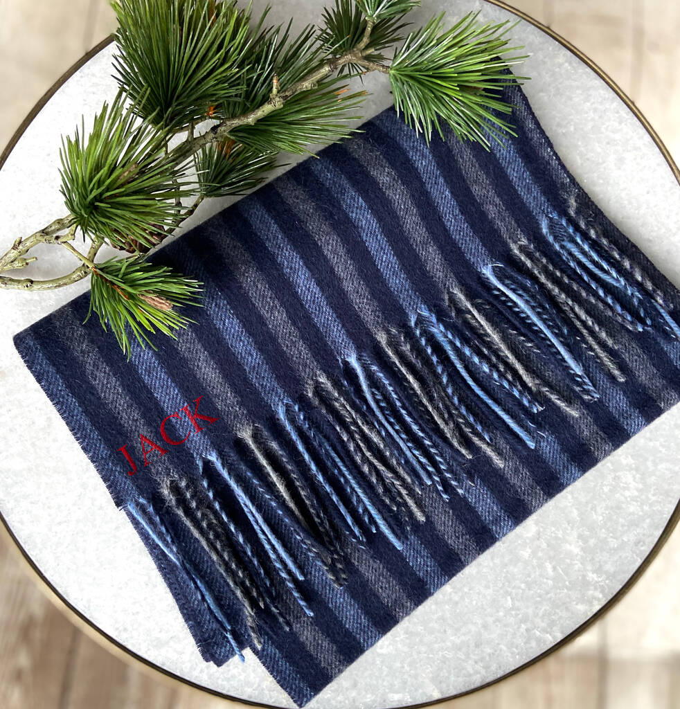 Custom Wool Striped Scarf - Soft Winter Fashion Accessory for Women & Men - Perfect for Cold Weather, Gifts & Outdoor Activities