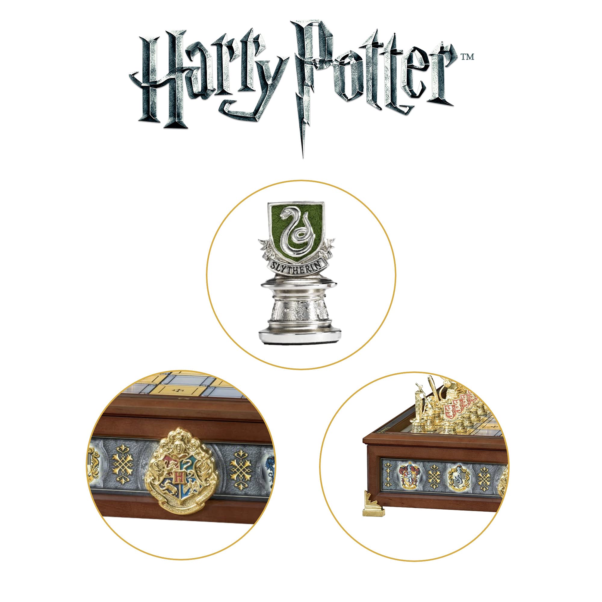 Warner Bros Harry Potter Wizard Chess Set - Official Collectible Game for Fans & Home Decor | Perfect for Movie Nights & Gifts