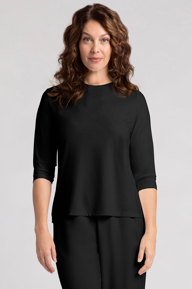 Slim Fit Crew Neck T-Shirt for Men & Women - Black | Casual & Layering Essential for Everyday Wear