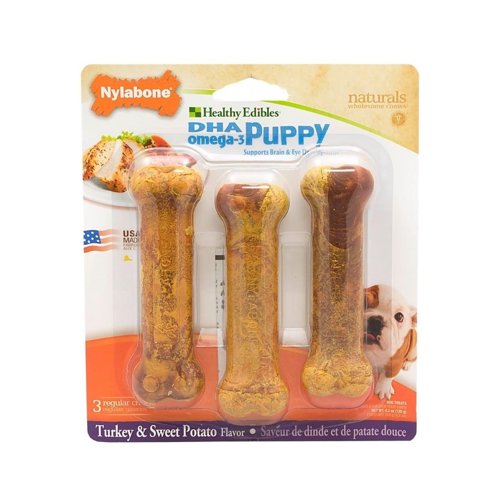 Healthy Edibles Puppy Turkey & Sweet Potato Dog Dental Chews - Natural Teeth Cleaning Treats for Small Dogs, Grain-Free Puppy Chews for Fresh Breath & Oral Care - Perfect for Training Rewards and Daily Dental Hygiene