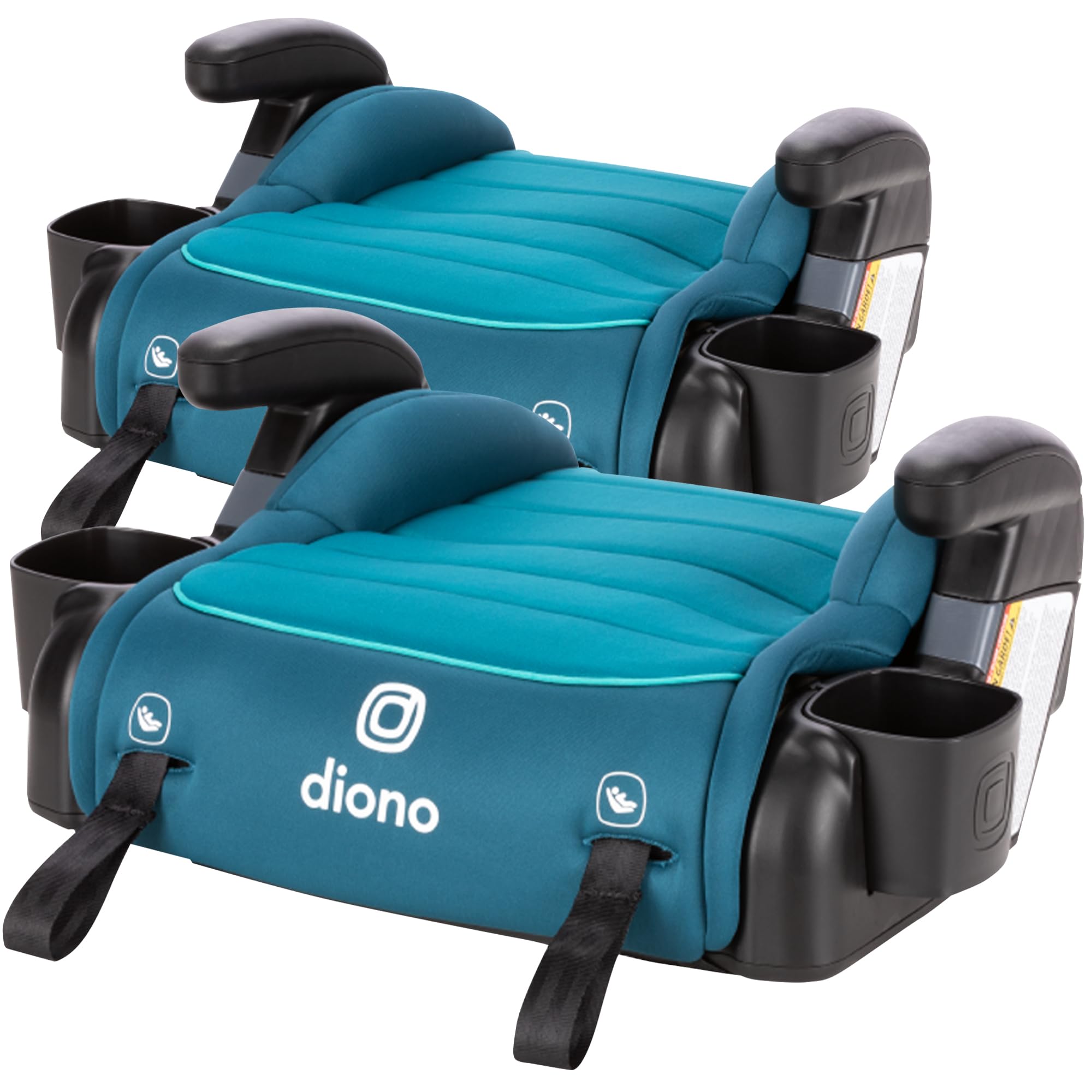 Diono Connect3 RXT Backless Booster Car Seat (2-Pack) - Slim Fit for 3-Across in Sedans & SUVs - 40-120 lbs - Lightweight with LATCH Connectors - Blue Razz Ice - Perfect for School Carpool & Family Road Trips