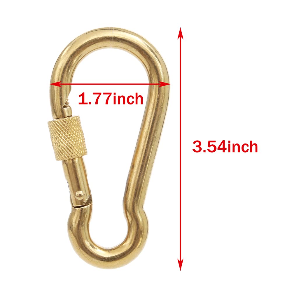 Heavy Duty PROND Locking Carabiners - 316 Stainless Steel Screw Gate Carabiner Hooks for Climbing, Hiking, Camping & Outdoor Gear Safety