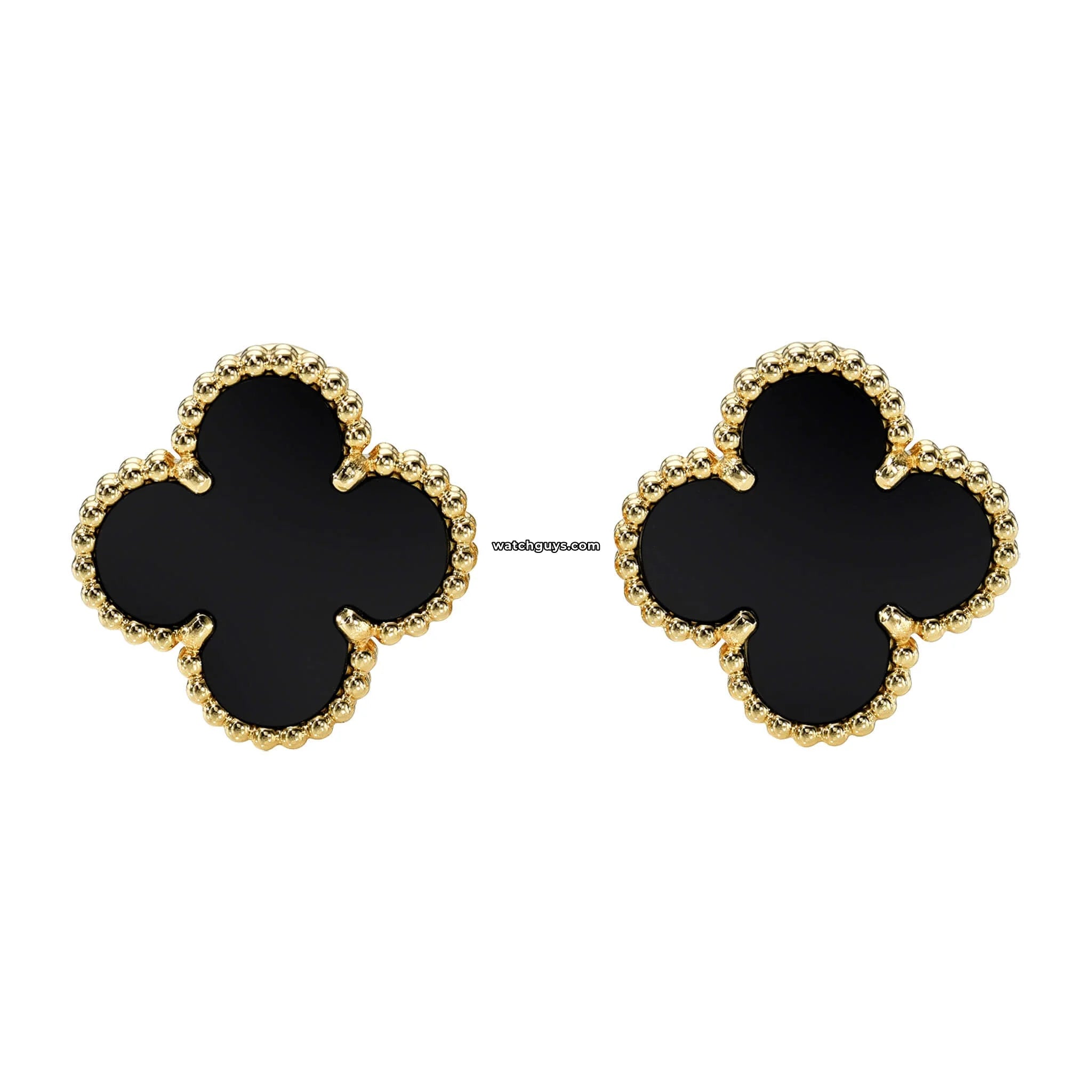 Van Cleef & Arpels Vintage Alhambra Earrings in Onyx - Classic Luxury Jewelry for Women, Perfect for Weddings, Parties & Special Occasions