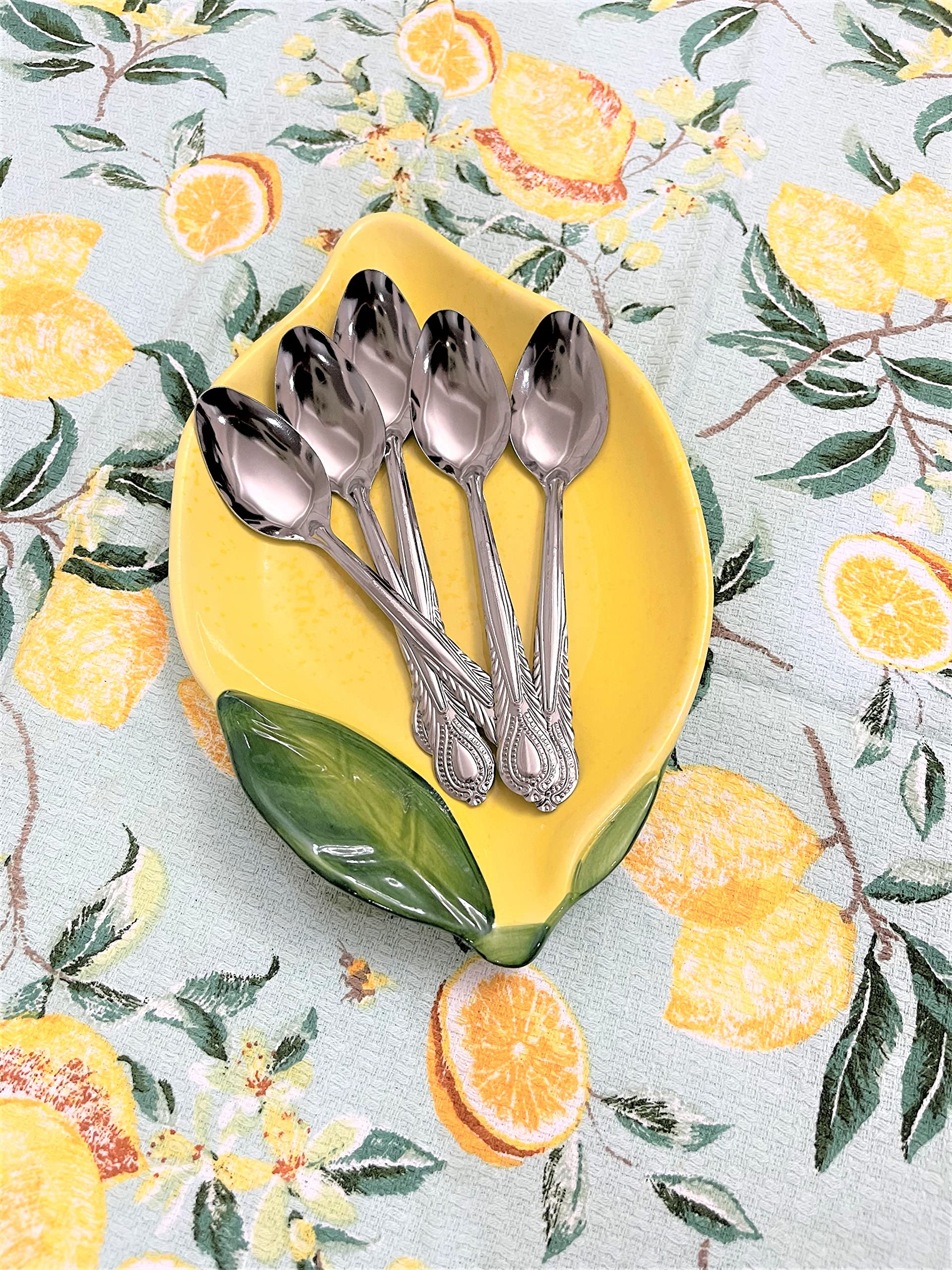 12-Piece Mini Teaspoon Set - Stainless Steel Demitasse Espresso Spoons, Mirror Polished, Dishwasher Safe, Rust & Heat Resistant - Perfect for Coffee, Tea, Desserts & Cocktail Serving