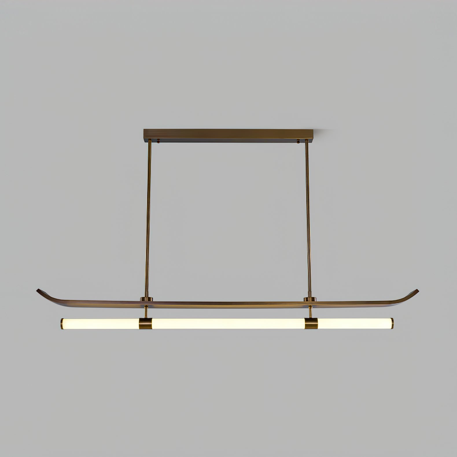 Modern Mondrian Linear Pendant Light - Geometric Art Deco Ceiling Fixture for Dining Room, Kitchen Island & Living Room Decor