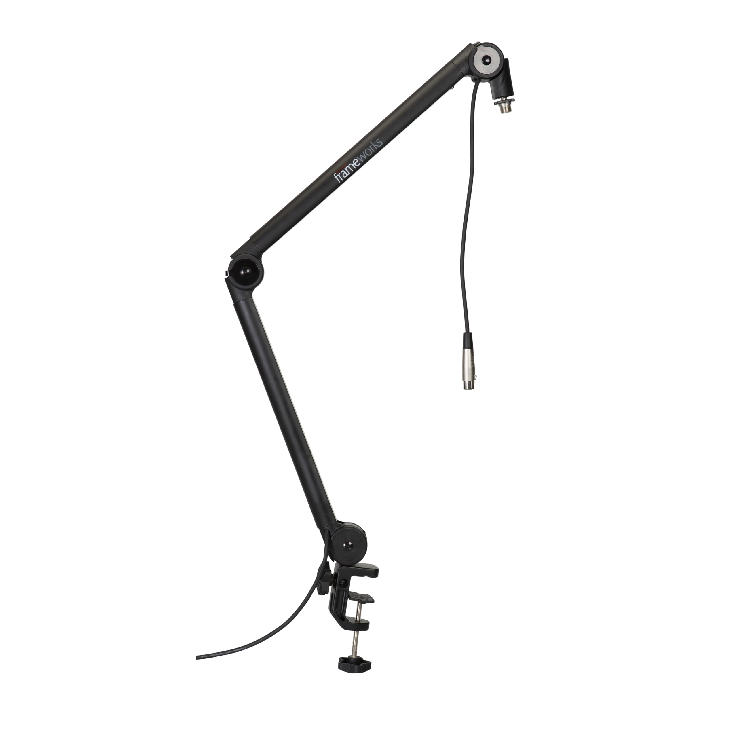 Gator Frameworks GFWBCBM3000 Deluxe Desk-Mounted Broadcast Microphone Boom Stand - Adjustable XLR Mic Arm for Podcasting, Streaming, Voice Recording & Home Studio Setup - Perfect for Podcasters, Gamers & Content Creators