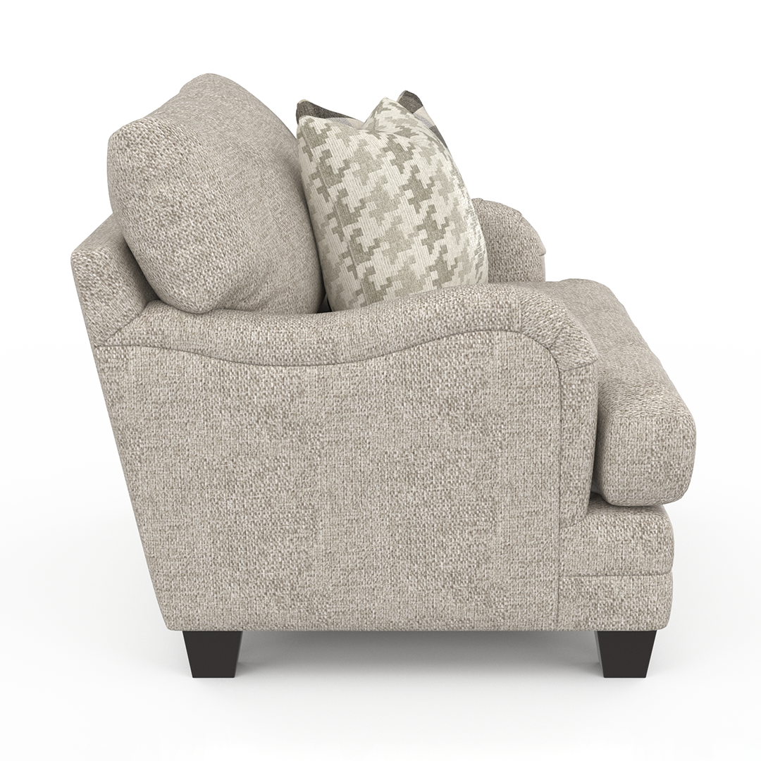 Premium Wool Chair and a Half - Extra Wide Comfortable Armchair for Living Room, Bedroom, or Office - Cozy Reading & Relaxation Seat