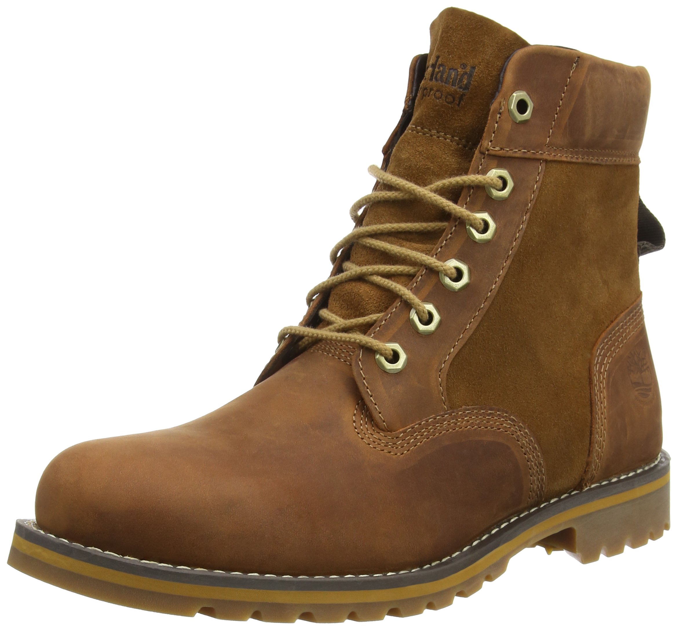Timberland Men's Brown Multh Larchmont Waterproof Hiking Boots - Durable Outdoor Work & Winter Snow Shoes for Hiking, Camping & Construction