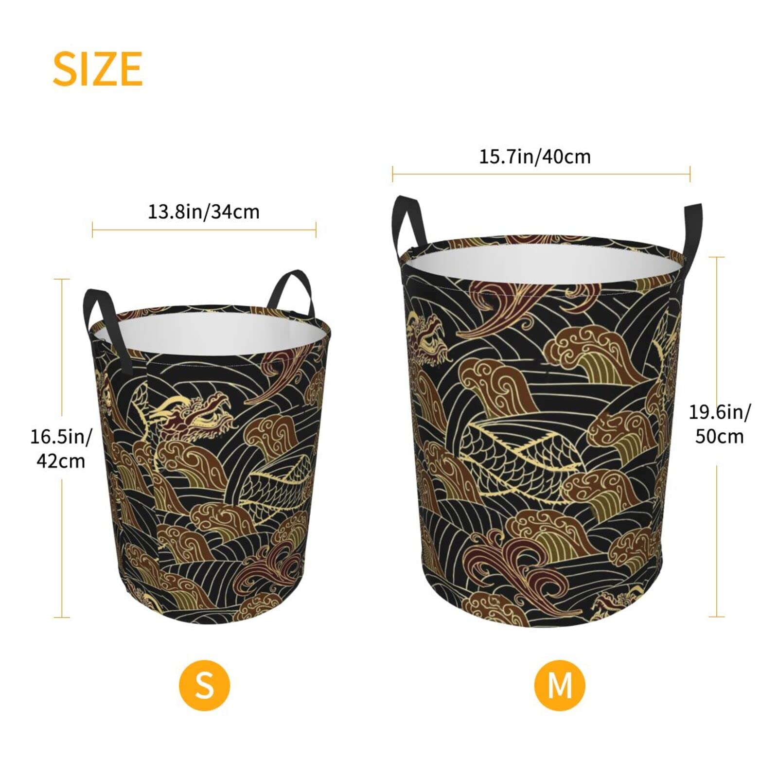 Dragon Laundry Hamper - Large Collapsible Clothes Basket with Lid, Toy Organizer & Storage Bin for Dirty Clothes | Perfect for Bedroom, Nursery, Dorm & Laundry Room Organization