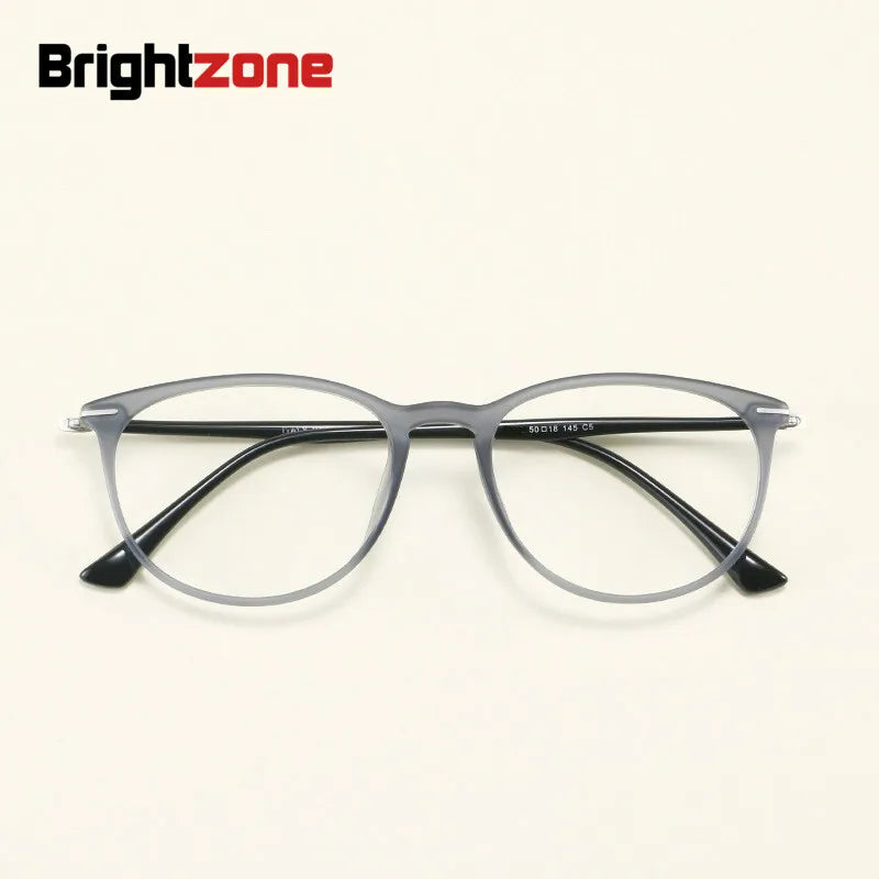 Brightzone Women's Full Rim Oval Round TR90 Titanium Eyeglasses Frame 71301 - Lightweight & Durable for Work, Reading & Everyday Wear