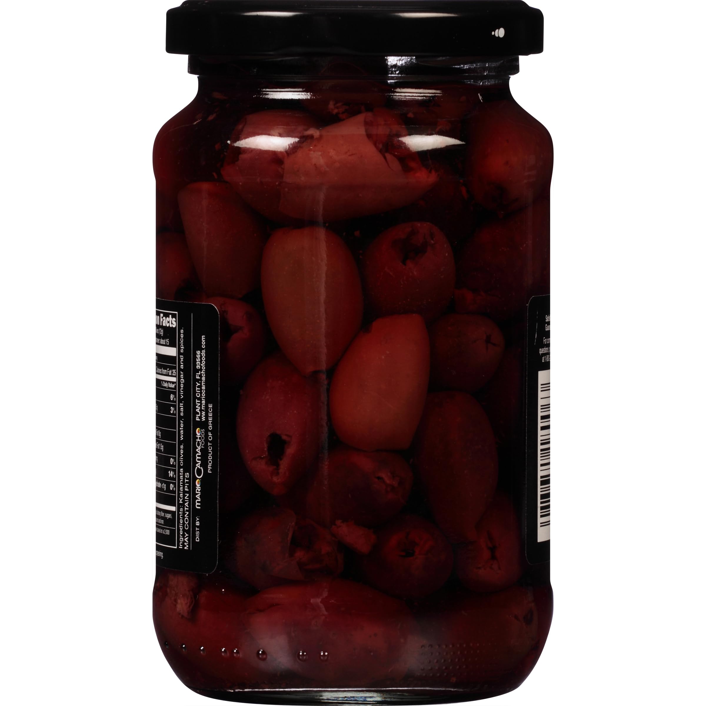 Premium Pitted Kalamata Olives - Mario Camacho Foods Mediterranean Gourmet Olives, 6.5oz Jar - Perfect for Salads, Charcuterie Boards & Greek Recipes