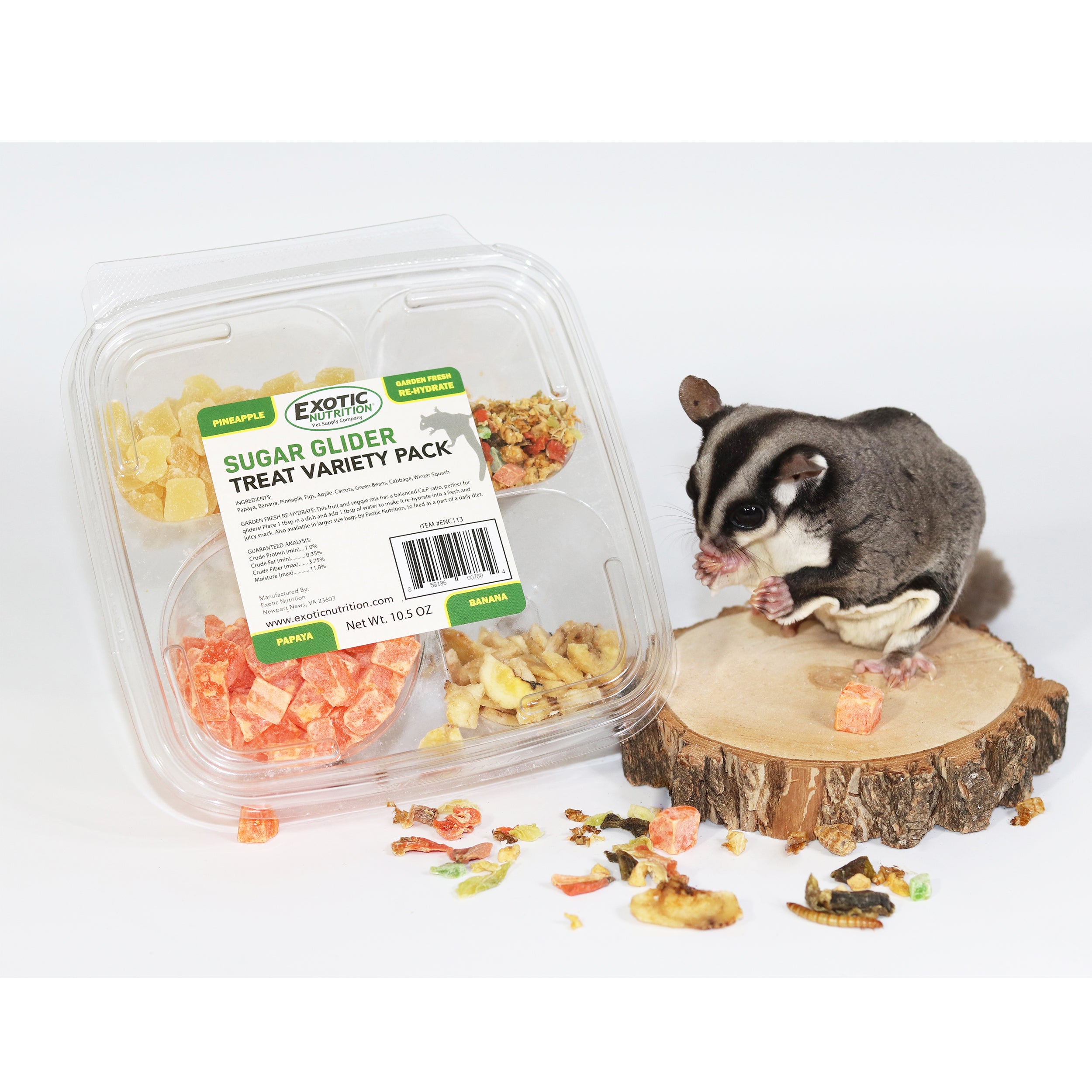 Sugar Glider Treat Variety Pack - Healthy Snacks for Sugar Gliders - Natural Fruit & Insect Mix for Small Pets - Perfect for Bonding & Training Treats