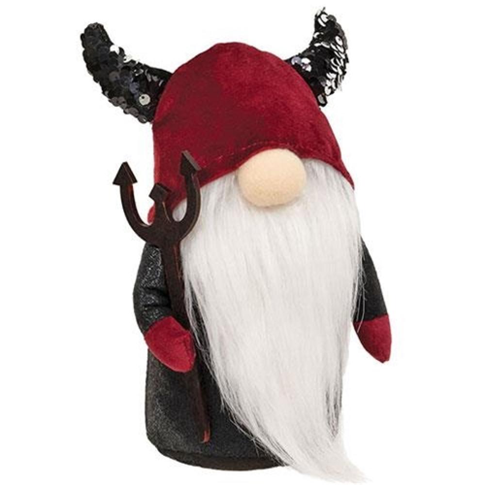 Halloween Gnome Sequin Devil Decor - Cute & Spooky Home Decoration for Halloween Party, Porch, or Yard Display