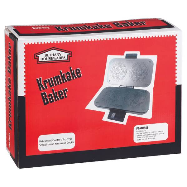 Bethany Krumkake Baker Lefse Iron - Traditional Norwegian Cookie Maker for Krumkake & Lefse - Perfect for Holiday Baking, Family Gatherings & Scandinavian Desserts