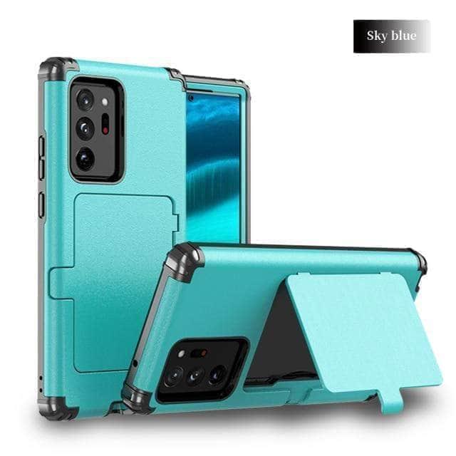 Samsung Galaxy Phone Case with Mirror & Card Slots - Protective Armor Cover for Makeup & Daily Use