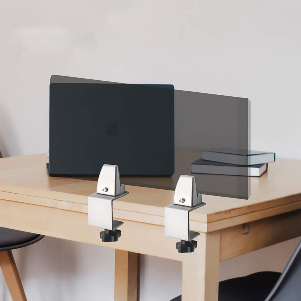 Aluminum Alloy C-Shaped Partition Bracket Clips - 4PCS Office Desk Divider Clamp Holder for Glass Screens & Room Dividers | Perfect for Workspace Organization & Privacy Solutions