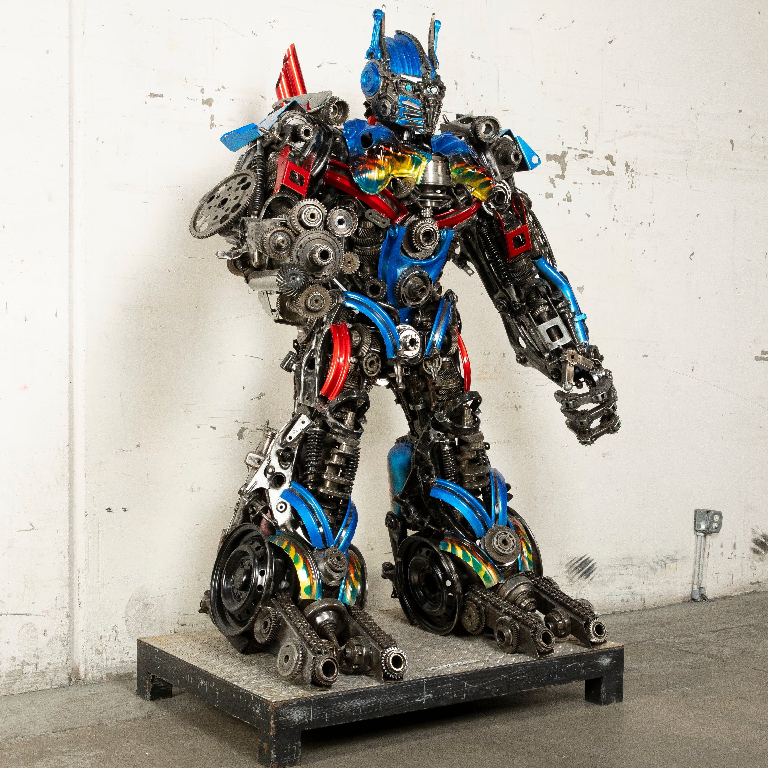 Optimus Prime Inspired Recycled Metal Art Sculpture - 12