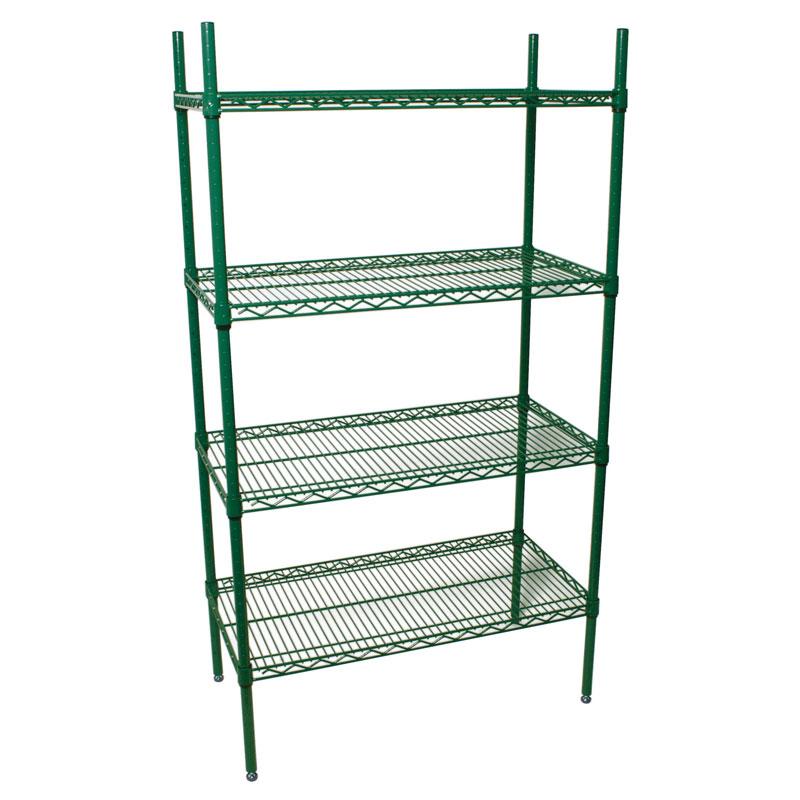 Epoxy Coated Wire Shelving Rack - 24 Inch Depth (Multiple Sizes) - Heavy Duty Metal Storage Shelves for Garage, Pantry, Warehouse & Commercial Use