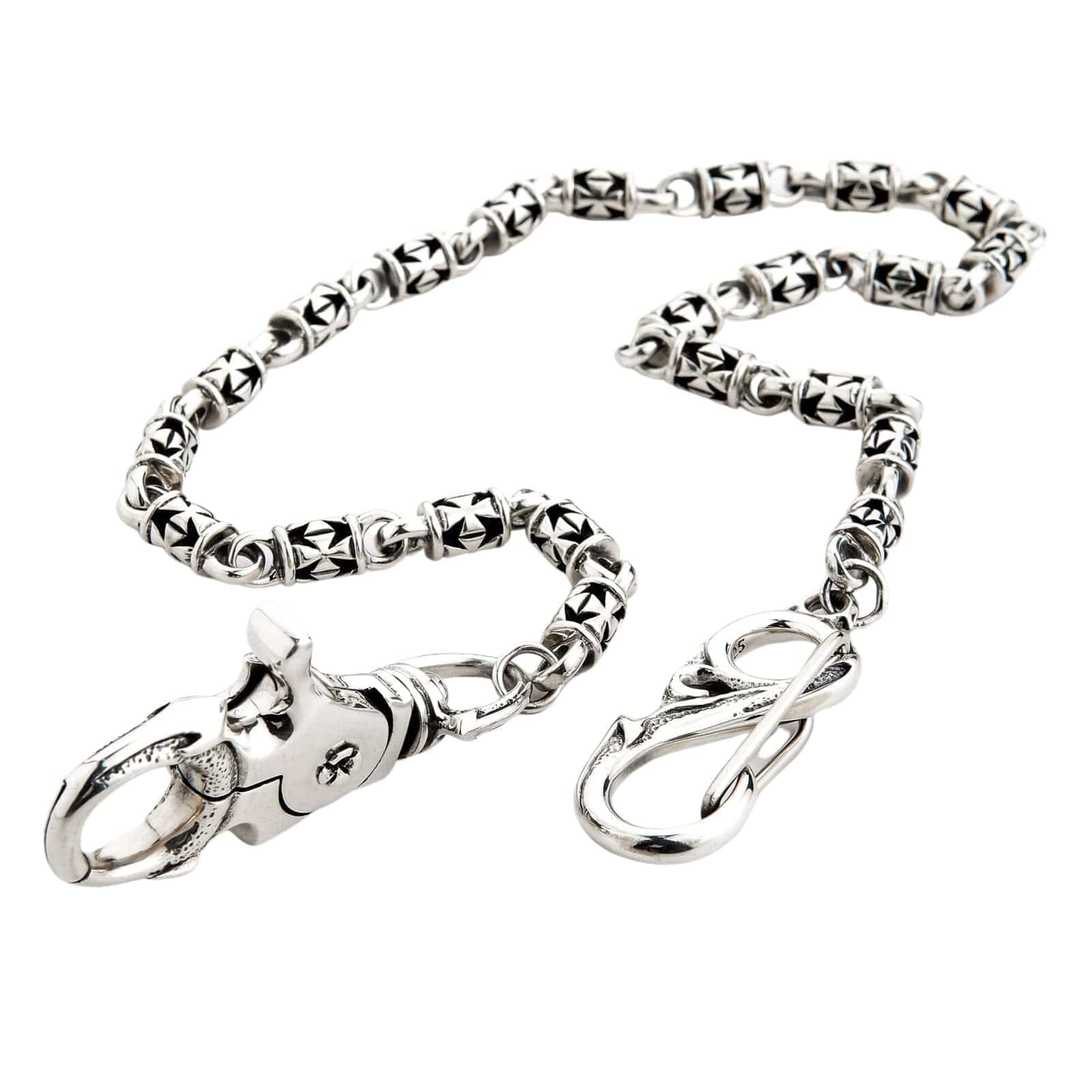 Stylish Cross Sterling Silver Wallet Chain for Men & Women - Perfect for Everyday Wear, Biker Fashion & Gift Giving