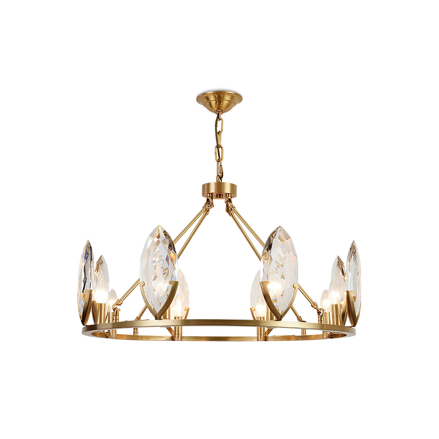 Lisandra Lustre Crystal Chandelier - Elegant Modern Ceiling Light Fixture for Dining Room, Living Room & Bedroom Lighting Decor