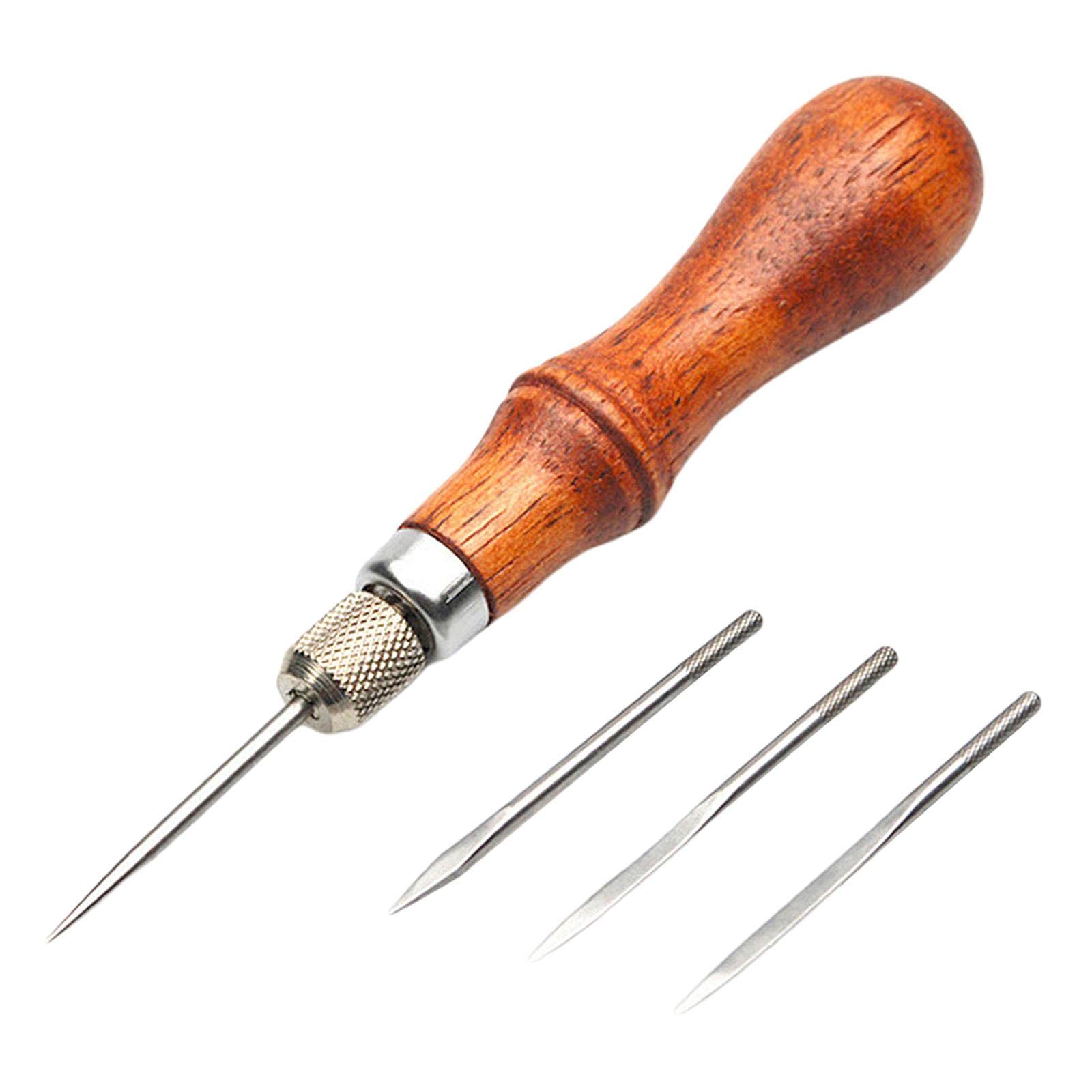 Professional Leather Awl Tool - Heavy Duty Stitching Supplies for Leather Craft, DIY Repair & Handmade Projects - Perfect for Shoe Repair, Bag Making & Upholstery