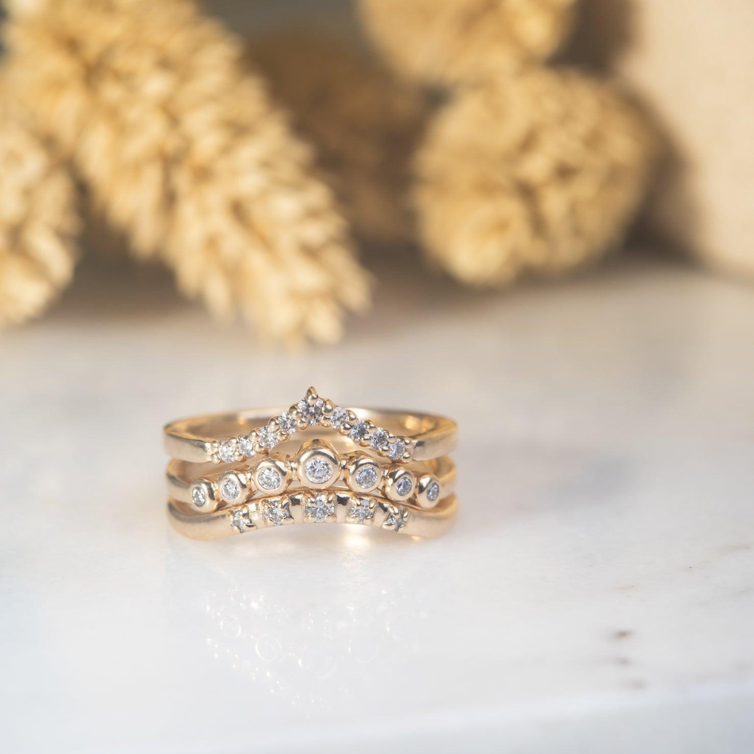 7 Diamond Constellation Halo Ring - Elegant Wedding Band, Anniversary Gift for Her, Perfect for Proposals & Special Occasions
