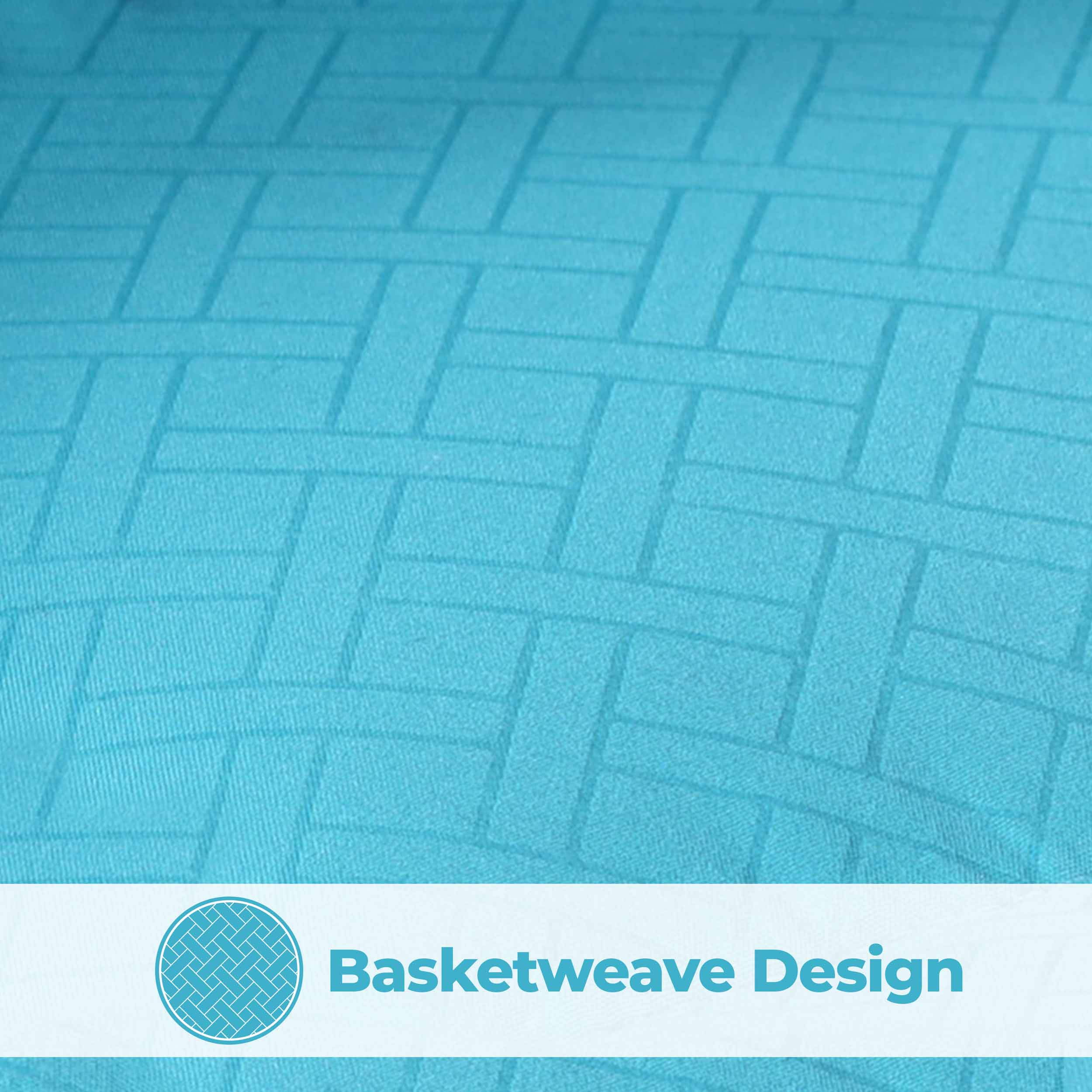 Luxury Basketweave Plush Down Alternative Comforter - Hypoallergenic & Breathable All-Season Bedding for Master Bedroom, Guest Room & Dorm