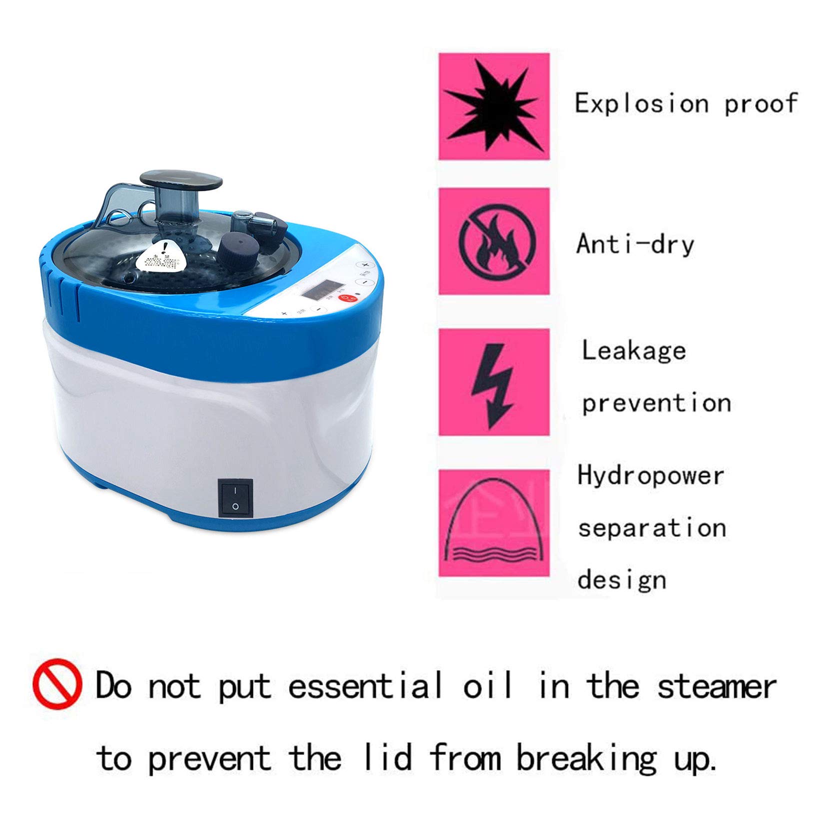 4L Portable Sauna Steamer with Remote Control - Steam Generator for Home Spa, Body Detox & Relaxation | Perfect for Personal Wellness, Post-Workout Recovery & Stress Relief