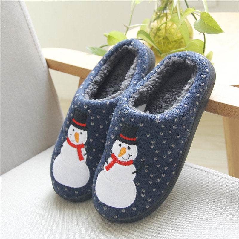 Cozy Kawaii Snowman Indoor Slippers for Women - Soft Winter House Shoes with Non-Slip Sole - Perfect for Home, Lounge & Christmas Gift