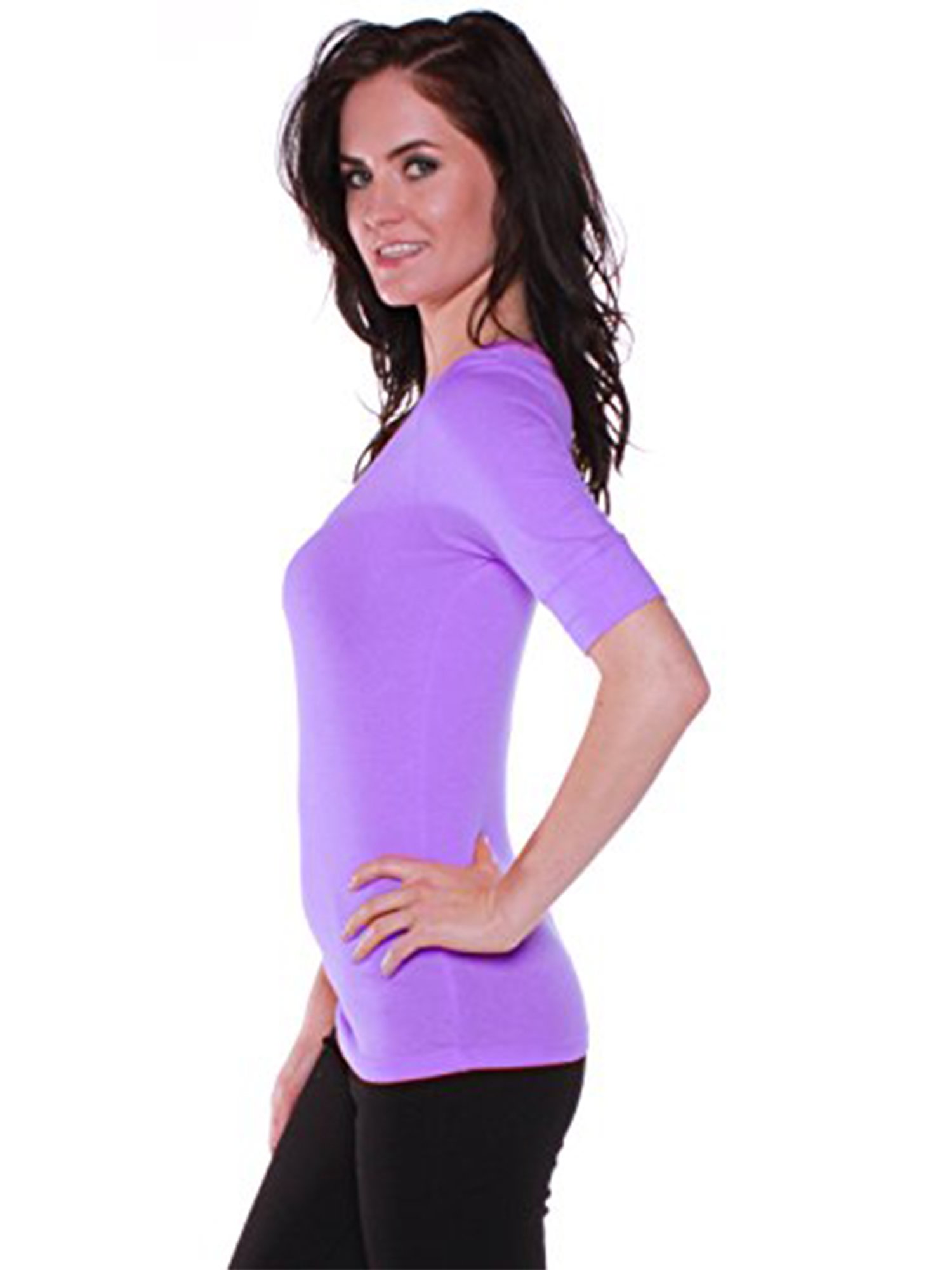 Emmalise Women's Slim Athletic Fit V-Neck T-Shirt - Breathable Half Sleeve Workout Top for Yoga, Running & Gym | Casual Summer Tee