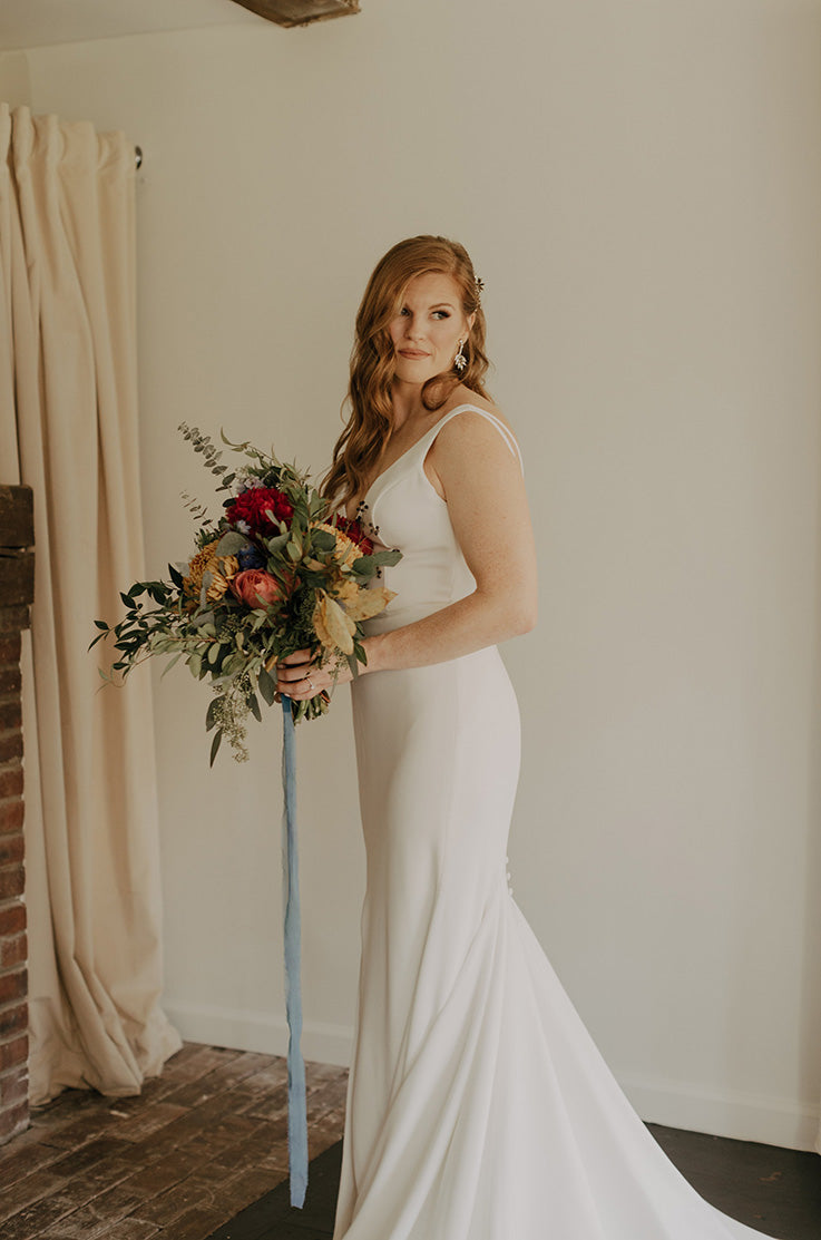 Mikaella 2107 Lace Long Sleeve A-Line Wedding Dress for Bride - Perfect for Church, Beach & Outdoor Ceremonies